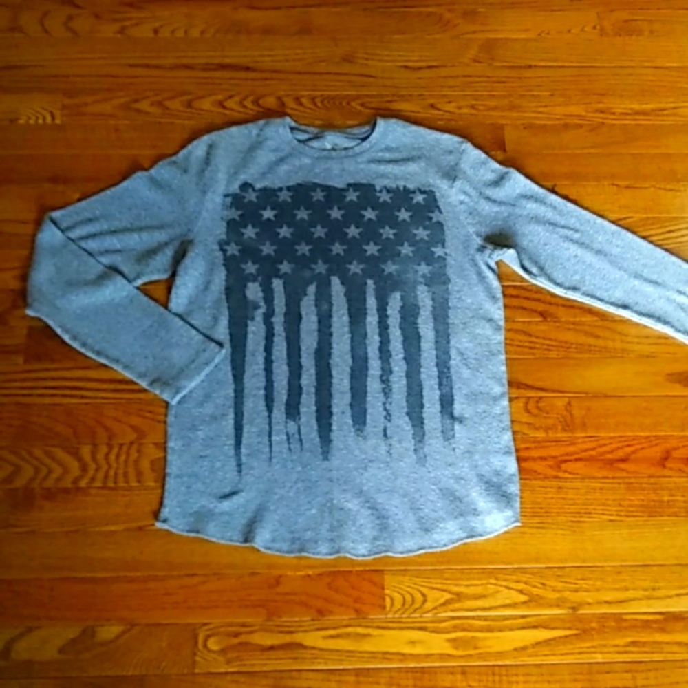VGUC American Flag thermal long sleeve shirt